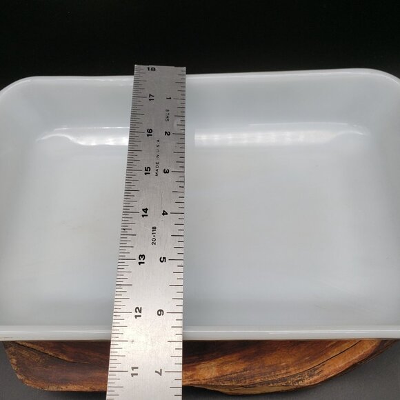 Anchor Hocking Meadow Green 1.5 Qt Baker VTG Fire-King USA Milk Glass 12" Dish - Picture 3 of 10